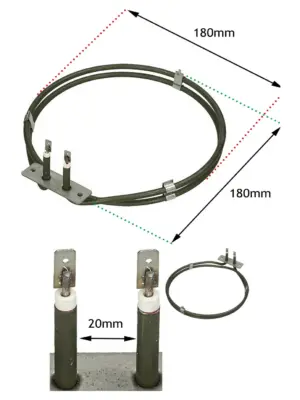 Lamona Fan Oven Heater Element Set – 1900W, 230V
