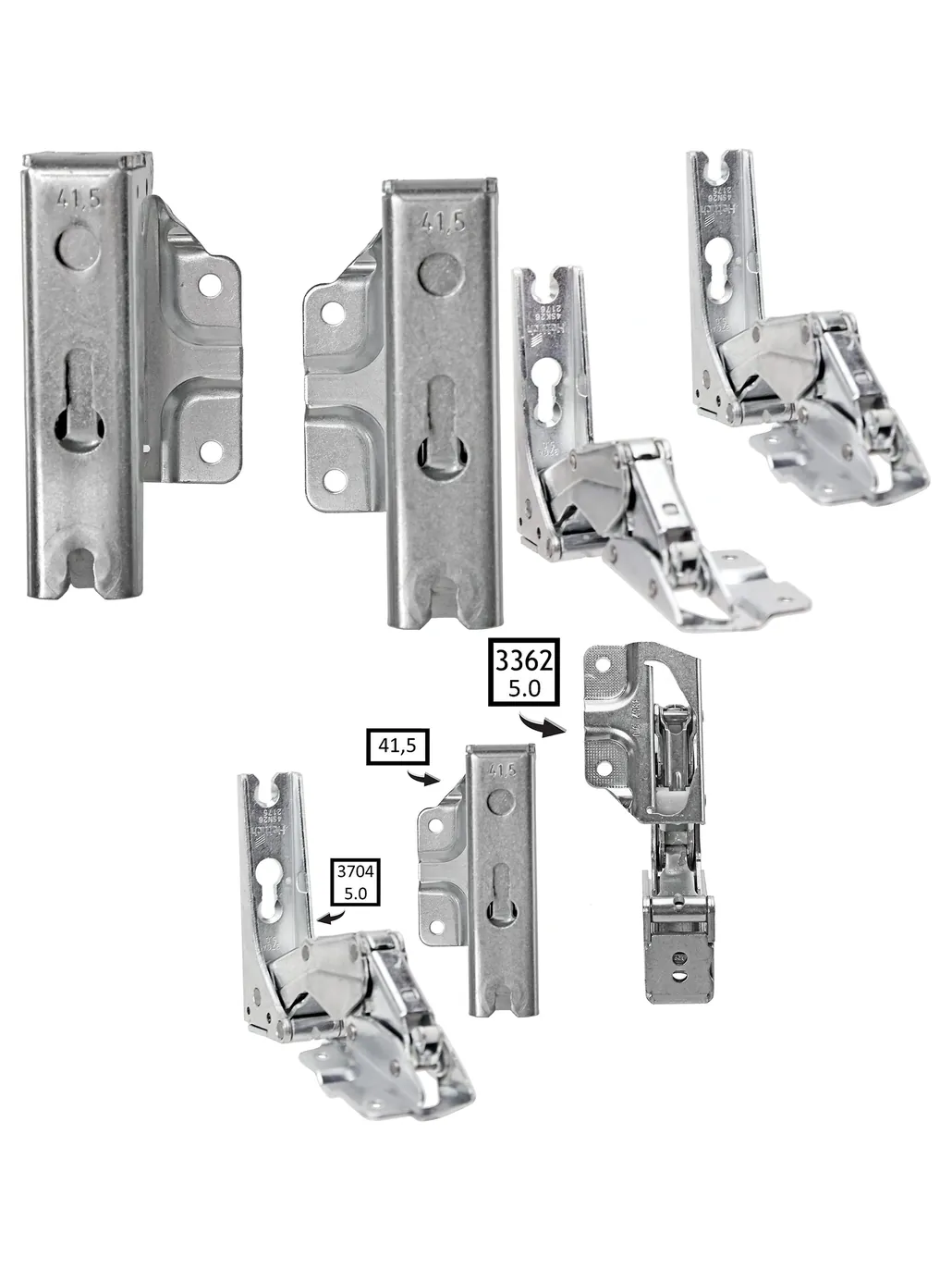 LAMONA Fridge Freezer Door Hinge Pair Integrated Left & Right 3363/3362