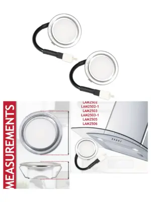 Lamona LAM2502/2503 Cooker Hood LED Bulbs – G4 68mm, Silver, Pack of 2