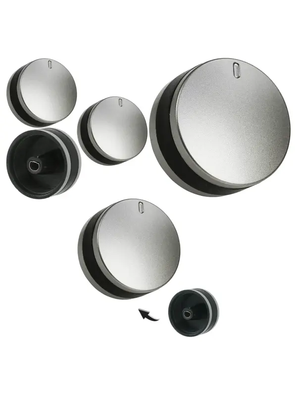 LAMONA Oven Knob Set – Silver/Black Switch for LAM3200/3204/3401