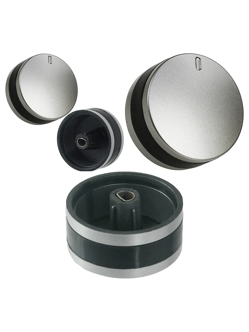 LAMONA Oven Knob – Silver/Black Control Switch for LAM3200