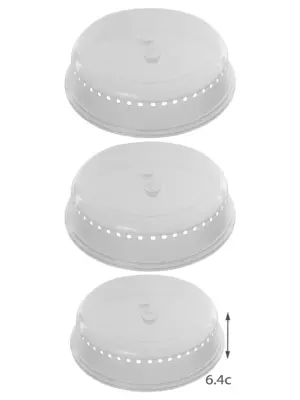Large 26cm Microwave Splatter Guard with Vented Lid Food Cover