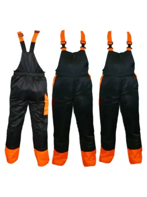 Large 34/38 Chainsaw Bib Dungaree Pants with Protective Goggles