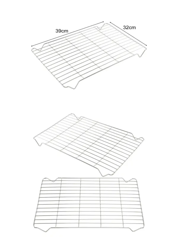 Large 39x32cm Universal Grill Pan Rack – Oven Cooking Grid Tray