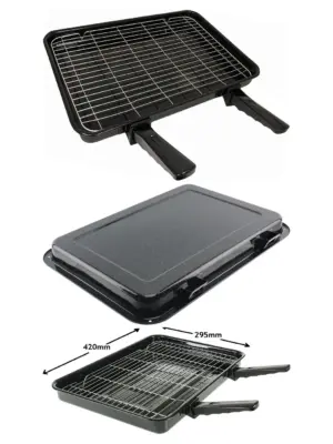 Large AEG Grill Pan with Detachable Handles, Rack, Oven Safe