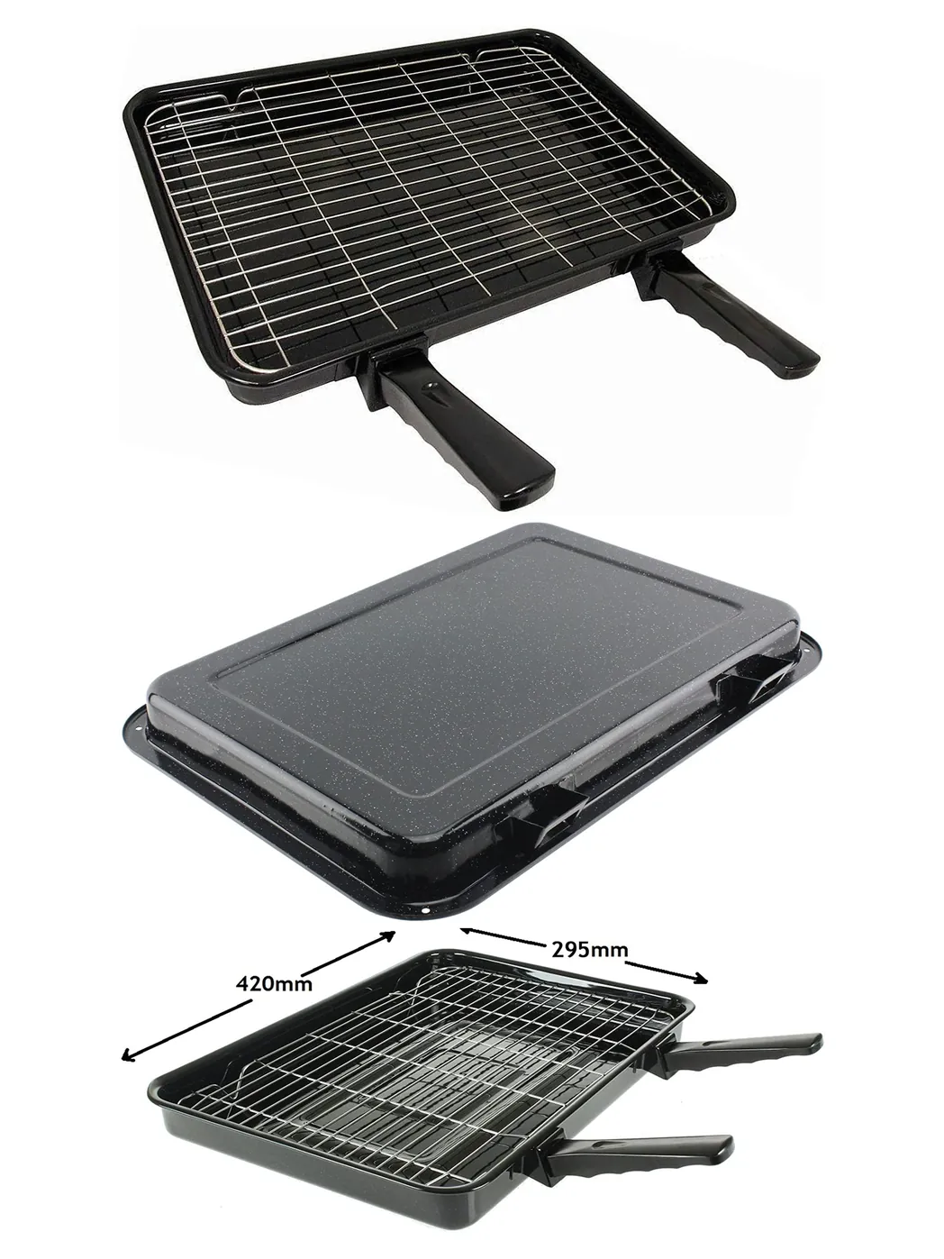 Large AEG Grill Pan with Detachable Handles, Rack, Oven Safe