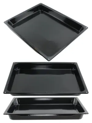 Large Deep Non‑Stick Enamel Roasting Pan – Oven Baking Tray