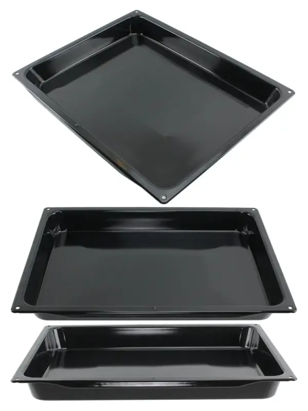 Large Deep Non‑Stick Enamel Roasting Pan – Oven Baking Tray
