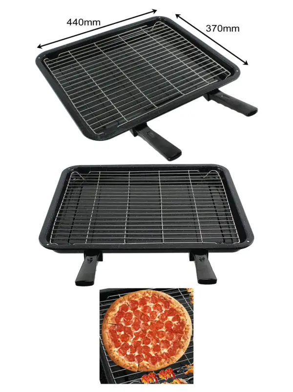 Large Enamel Grill Tray & Rack – AEG Oven Accessory 370×440mm