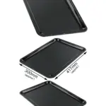 Large Enamel Non-Stick Baking Tray 42x30 cm – Raised Shallow Oven Pan
