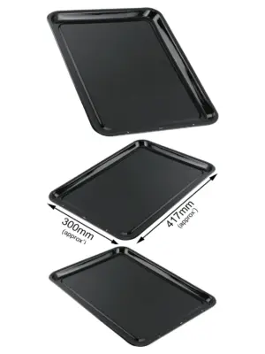 Large Enamel Non-Stick Baking Tray 42x30 cm – Raised Shallow Oven Pan
