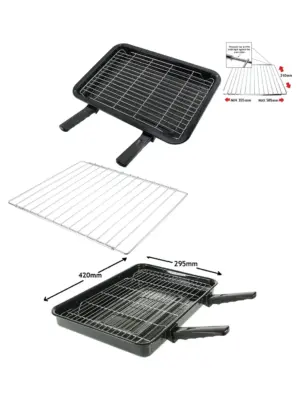 Large Grill Pan with Detachable Handles, Adjustable Shelf – Hotpoint Oven