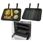 Large Oven Grill Pan with Rack and Removable Handles for Hotpoint