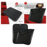Large Silicone Trivet Set of 2 – Heat‑Resistant Oven‑Safe Kitchen Mat