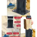 Large Wood Splitting Kit – Drill‑Mount Kindling Splitter & Sharpener