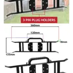 Lawnmower Extension Lead Reel with H‑Bracket Cable Organizer – 360×125 mm