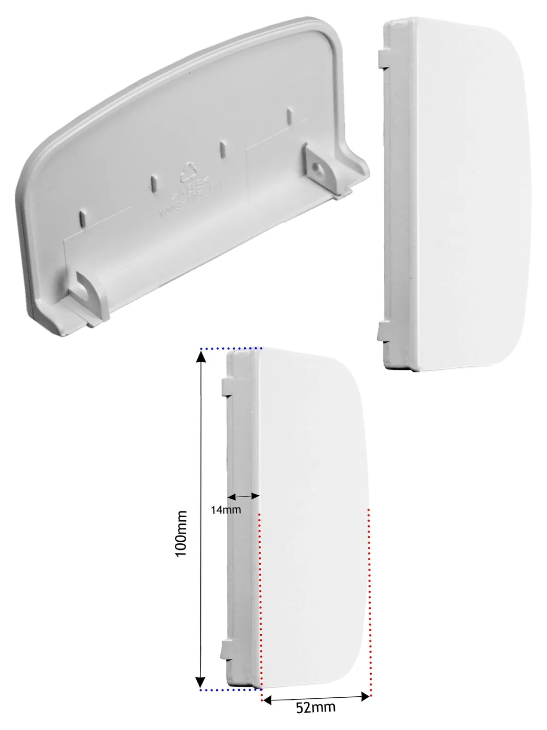 LEC Refrigerator Freezer Evaporator Door Handle 12131000004172