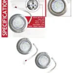 LED Cooker Hood Light 70mm, 1.5W 12V DC – Pack of 2 Silver