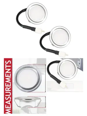 LED G4 68mm Cooker Hood Vent Light - Pack of 2 Silver Bulbs