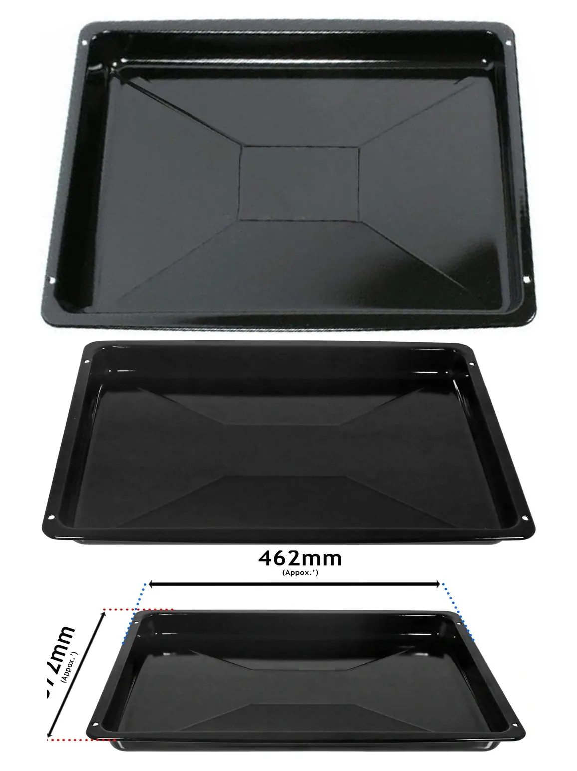 Leisure Enamel Oven Drip Pan – 462 x 372 mm Baking & Roasting Tray