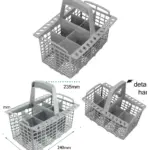 LG Dishwasher Cutlery Basket with Detachable Handle – Utensil Tray