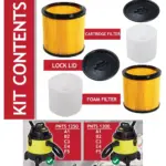 Lidl Parkside PNTS 1250-1500 Wet/Dry Cartridge Filter with Foam Sleeve