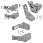 Liebherr Refrigerator Door Hinge Set – Silver Pair with Fixings