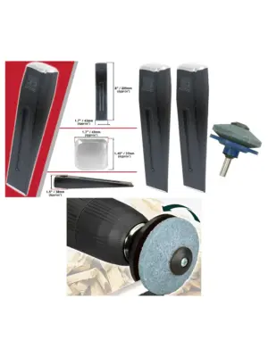 Log Splitter Blade Sharpener Kit 1.5kg, 8 Wood Chisel Wedges & Drill