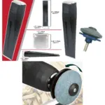 Log Splitter Kit 1.5kg – 8 Wood Chisel Wedges & Drill Sharpener