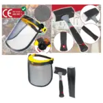 Log Splitter Safety Kit – 4 lb Hammer, Splitting Wedge & Mesh Visor
