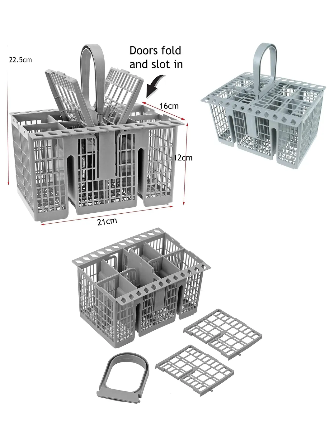 LogiK Dishwasher Cutlery Basket – Stainless Steel Utensil Rack