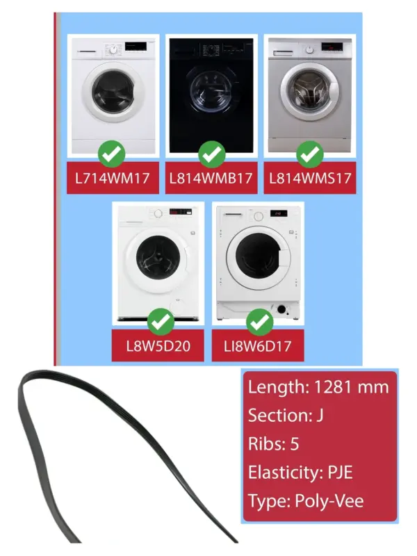 Logik Drive Belt for Whirlpool & Maytag Washers fits multiple models