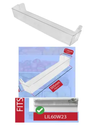 Logik Fridge Door Shelf - Bottle & Dairy Tray Rack LIL60W23