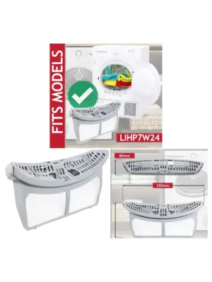 Logik LIHP7W24 Replacement Tumble Dryer Lint Filter Mesh Screen Cage