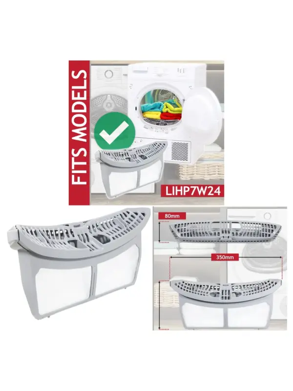 Logik LIHP7W24 Replacement Tumble Dryer Lint Filter Mesh Screen Cage