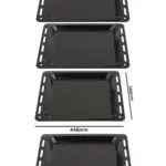 Logik Oven Enamel Baking Tray – 2 Pack, 448×360×25 mm