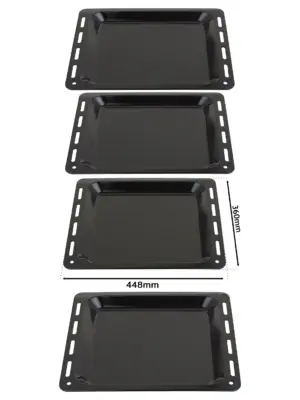 Logik Oven Enamel Baking Tray – 2 Pack, 448×360×25 mm