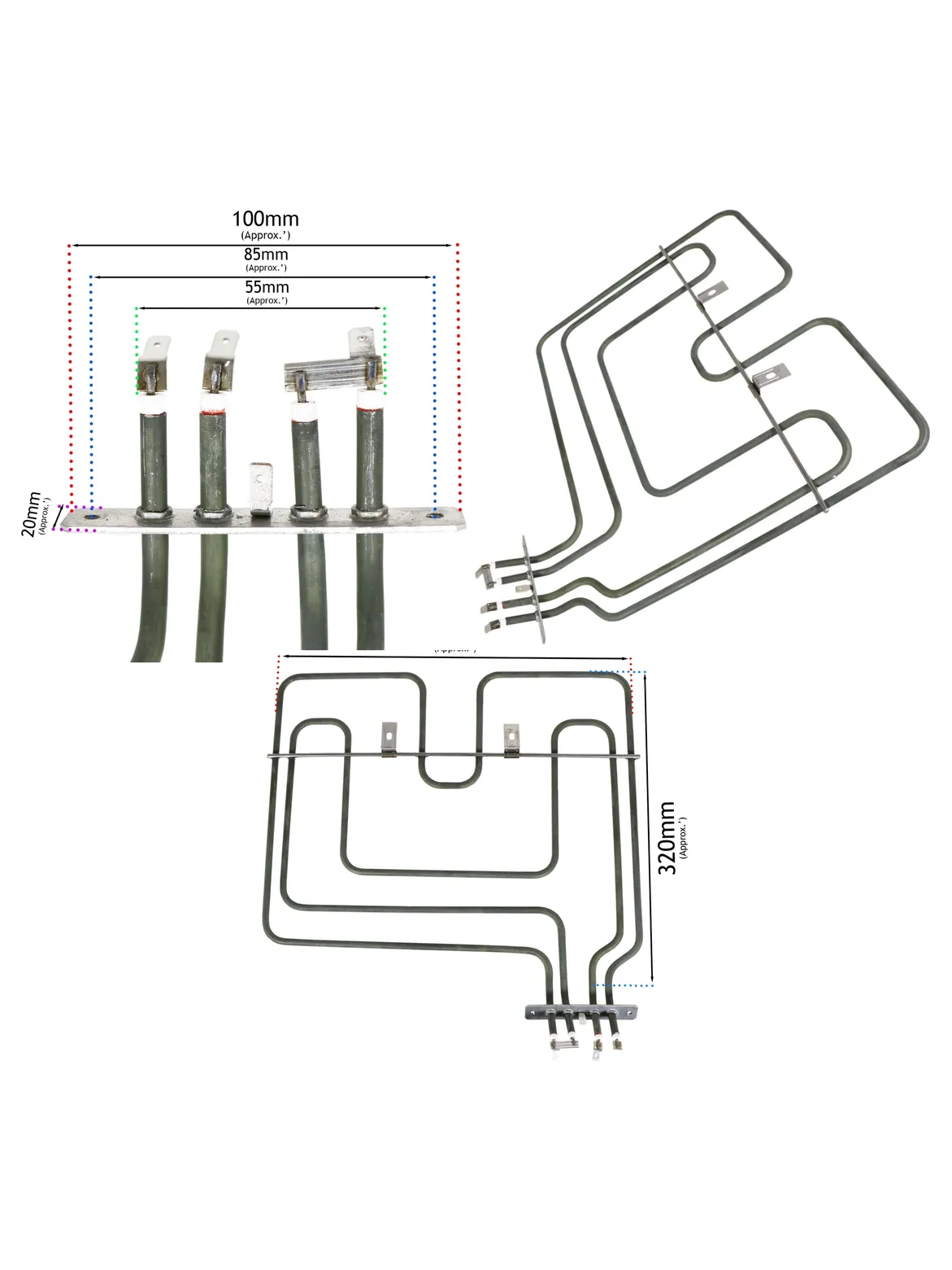 Logik Oven Grill 2200W 230V Heating Element – Fits LBFANB16 & LBFANX16