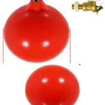 Low Pressure Entry Toilet Cistern Ballcock with 2‑Valve & 6 Float Kit