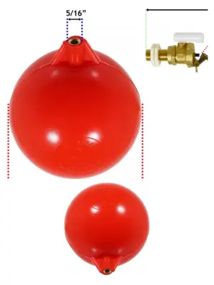 Low-Pressure Side Entry Toilet Ballcock Kit – 1/2" 2‑Valve + 4½" Float
