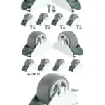 Low-Profile 32mm Mini Caster Wheels – 10 pcs with Screws for Furniture