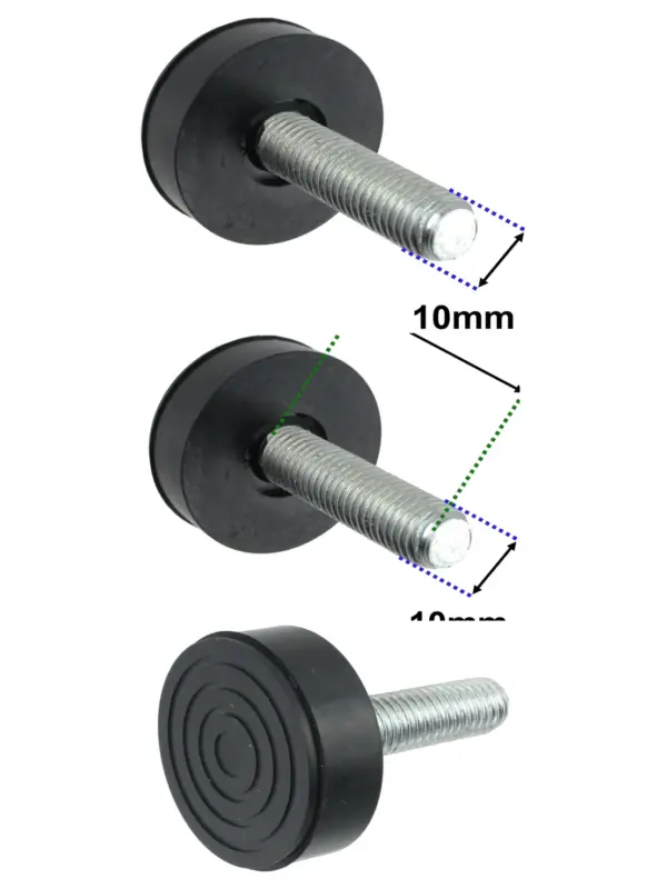 M10 10mm Adjustable Foot Screw for Bed, Cabinet, Chair & Drawer