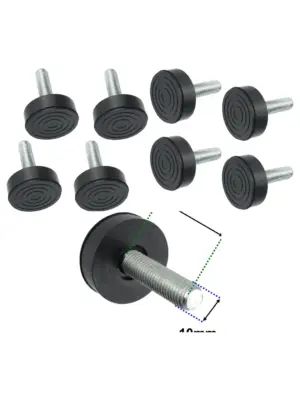 M10 10mm Adjustable Furniture Leg Screw – 4 Pack for Beds & Chairs