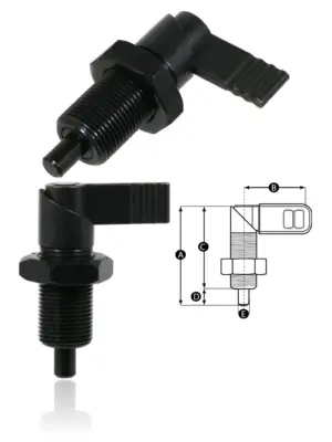 M20 Cam-Action Index Plunger – Blackened Steel, 8 mm Stroke