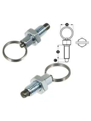M6 Stainless Steel Retractable Spring Pin with Pull Ring 4mm