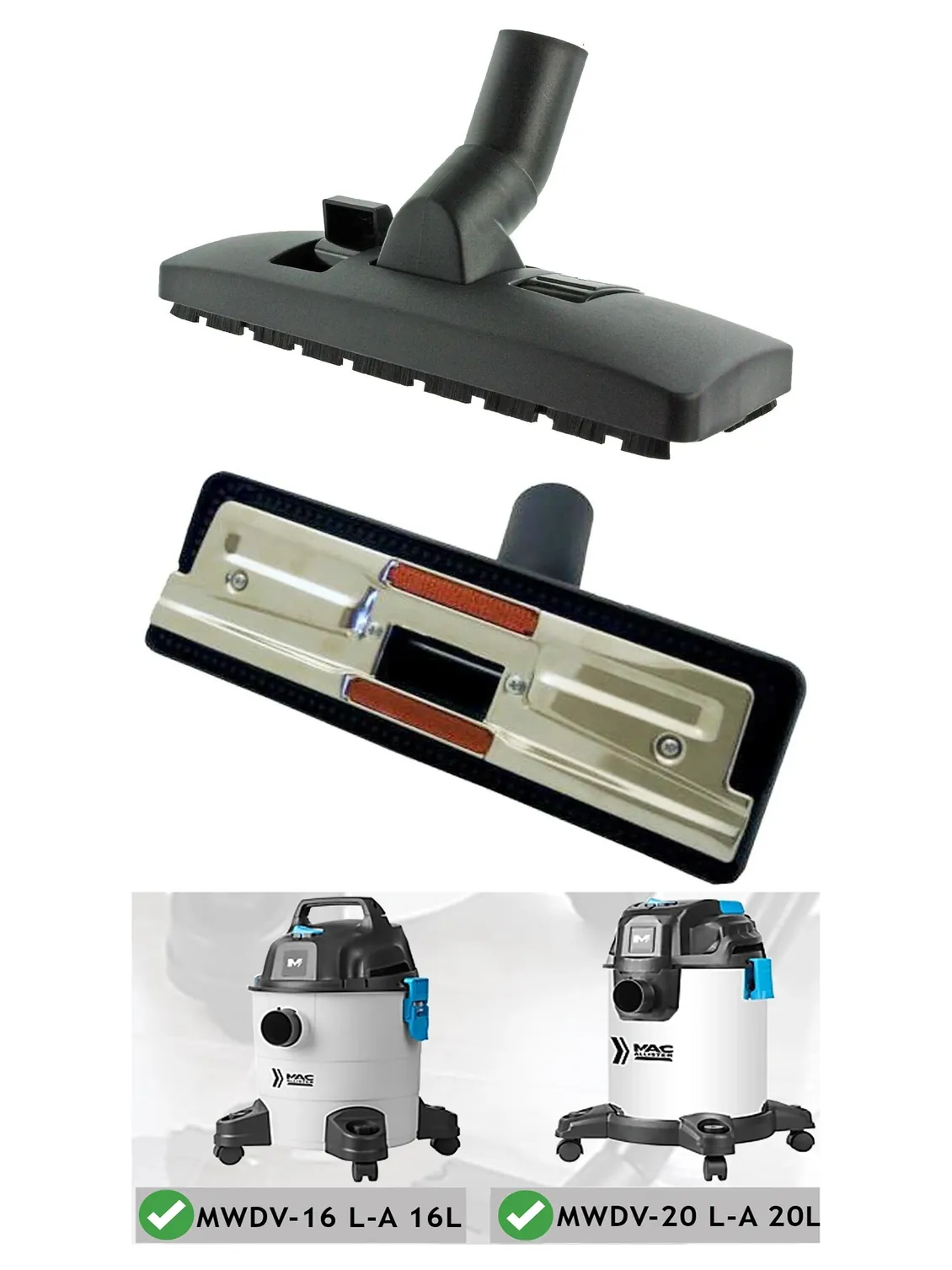 Mac Allister 35mm Carpet Brush Head for MWDV-16 16L & MWDV-20 20L