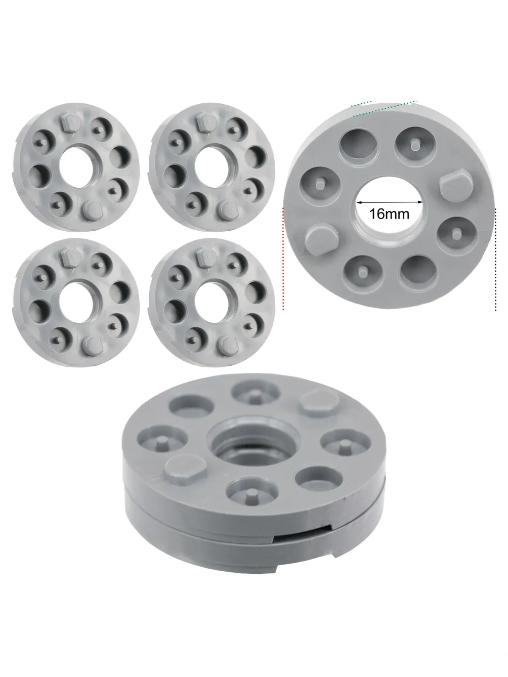 Mac Allister MHLM1450 Blade Height Spacers - 4 Pack for Lawn Mower