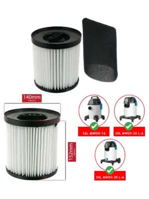 Mac Allister MWDV Vacuum Filter Sleeve Kit for 16L/20L/30L models