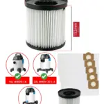 Mac Allister Vacuum Filter for MWDV16L/20L/30L + 5 Replacement Bags