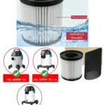 Mac Allister Vacuum Filter Sleeve Replacement for MWDV16/20/30L + 5 Bags